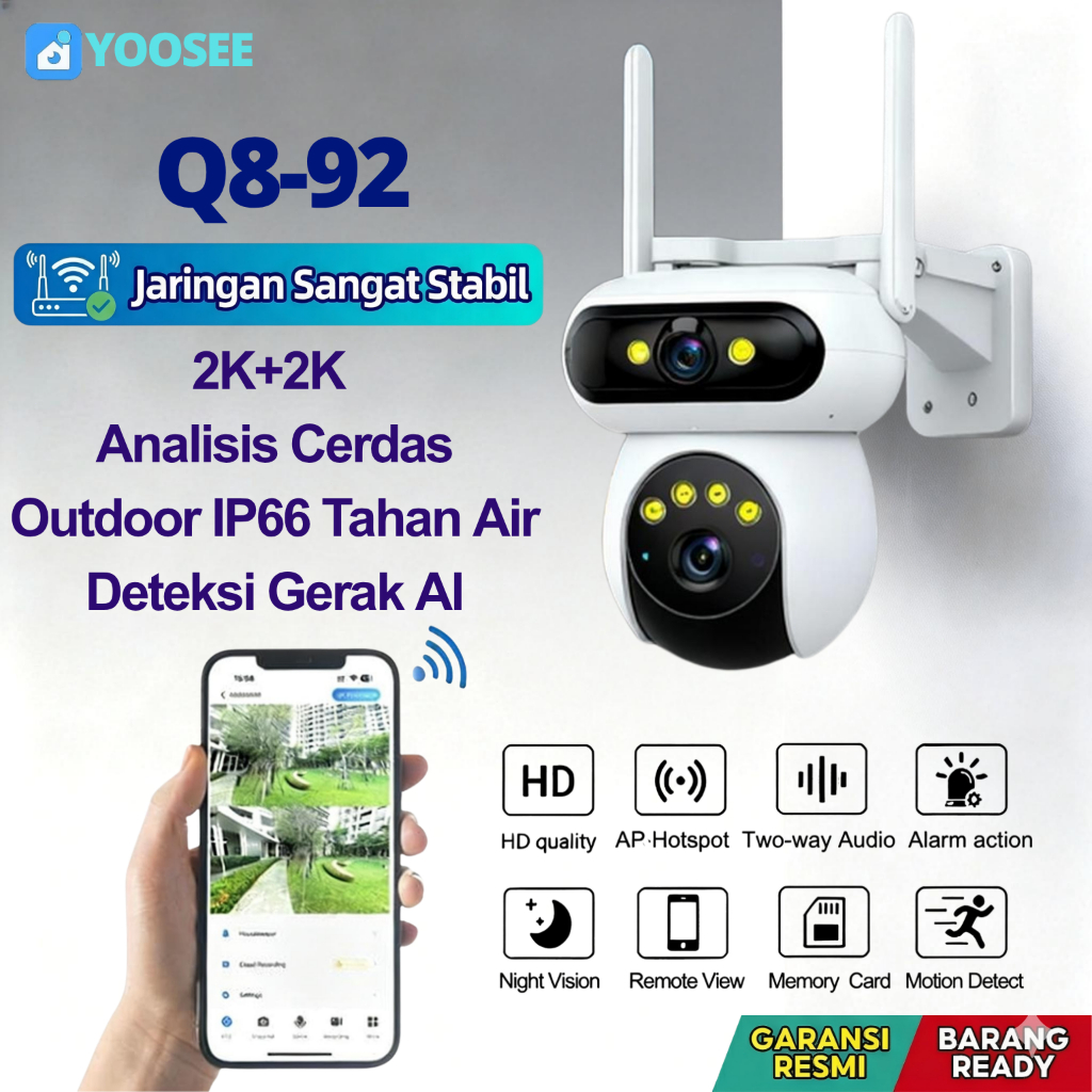 CCTV Yoosee Wifi Outdoor 4K IP Kamera Waterproof IP66 Kamera CCTV Pengintai IP Camera CCTV WiFi HP