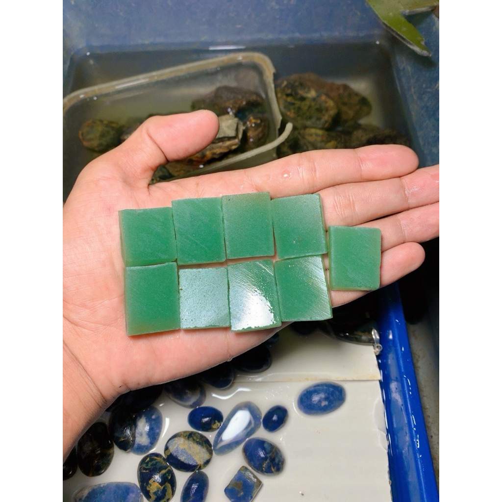 Bahan Lempengan Giok Burma 50k/1pcs