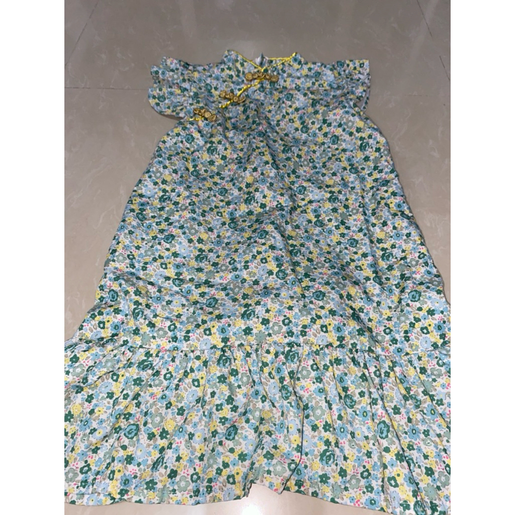 Preloved - No Label - Qipao Dress Imlek China Anak Perempuan - Usia 3-4 Tahun