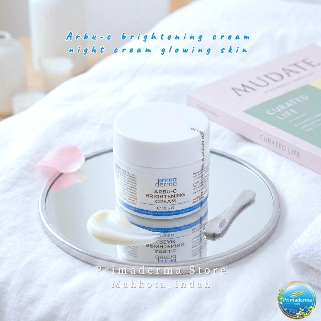 Primaderma cream malam Glowing || Cream ARBU C Cream malam glowing dengan Alpha Arbutin Original Bpo