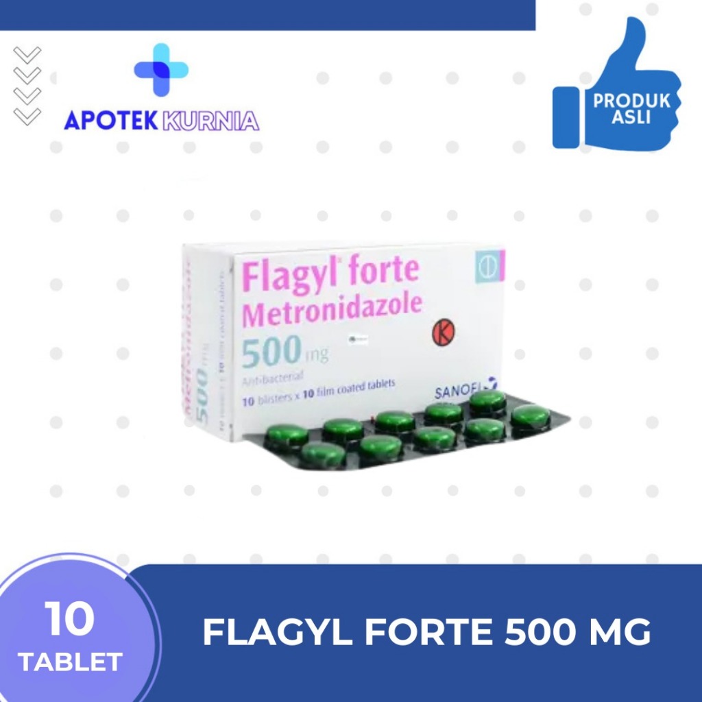 FLAGYL FORTE 1 BLISTER @ 10 TABLET SALUT SELAPUT