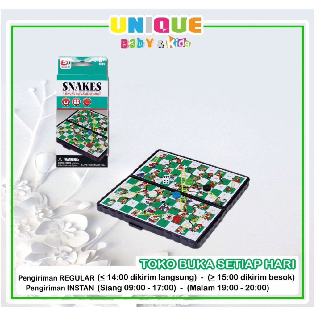 Mainan Edukatif Ular Tangga Magnet Mini