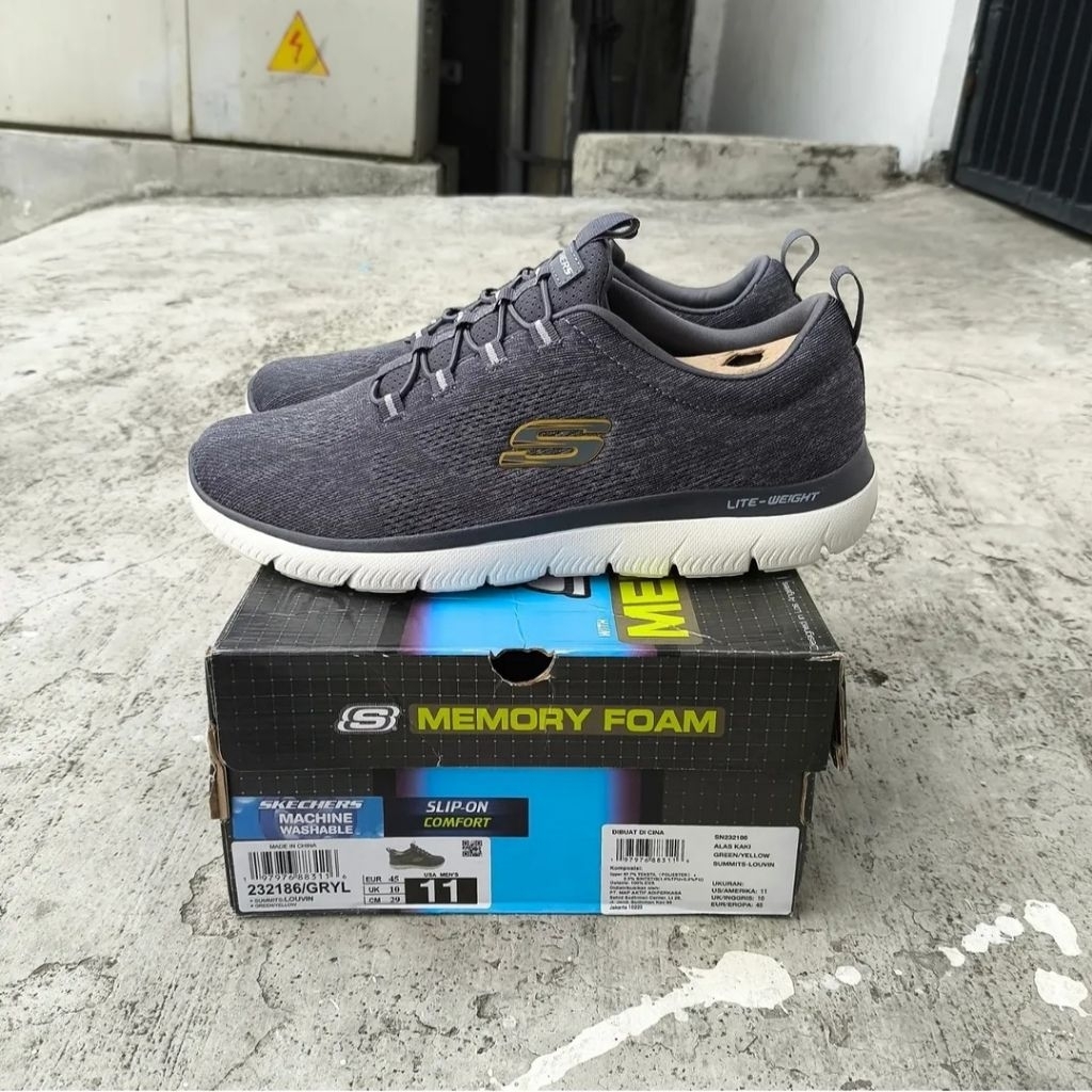SEPATU LARI PRIA SKECHERS Memory foam slipon-comfort dan nyaman