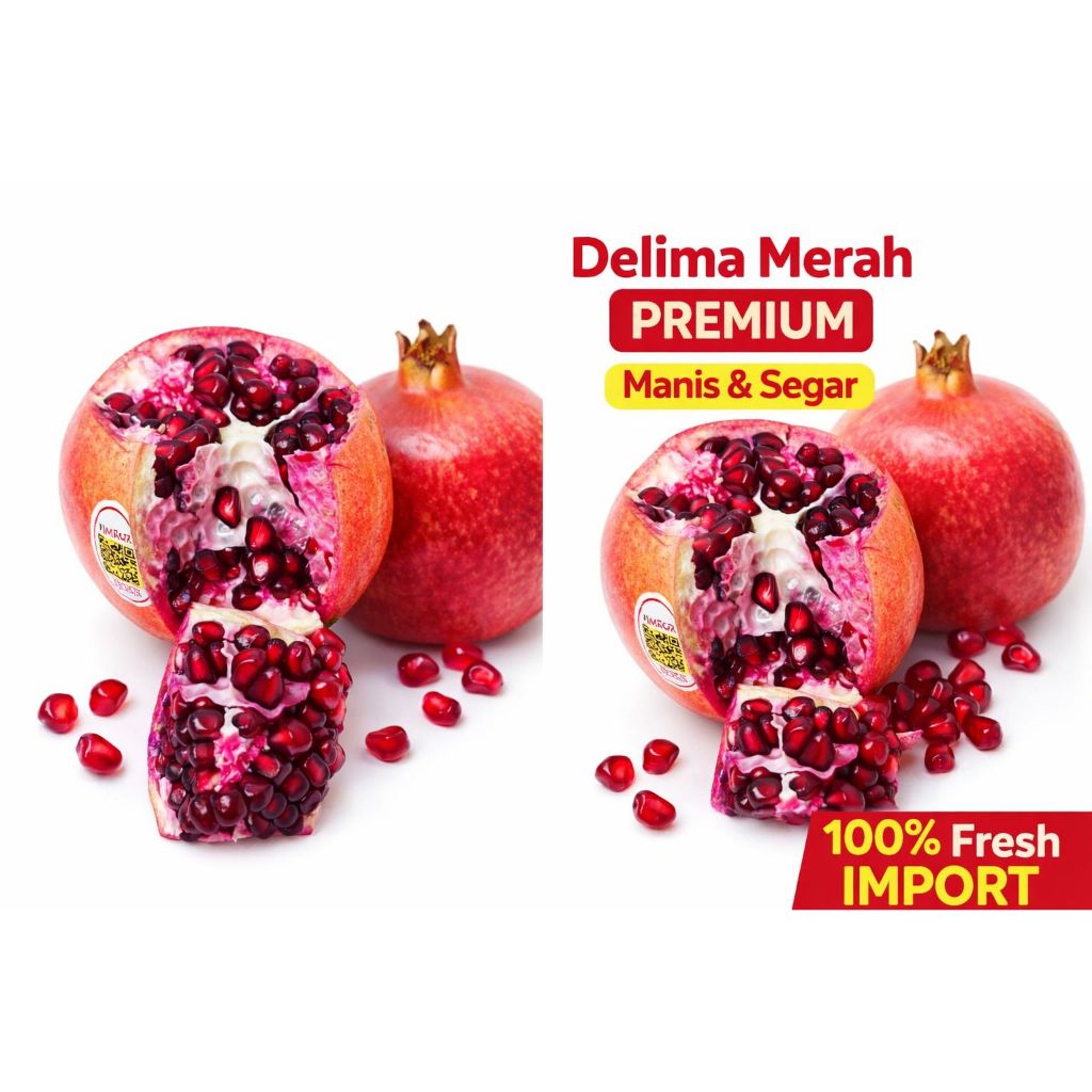 Delima merah manis buah premium biji bisa dimakan Mesir Turki India