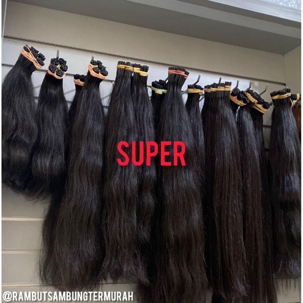 Hair extension rambut sambung 60cm warna Beseller 100% rambut asli no campuran