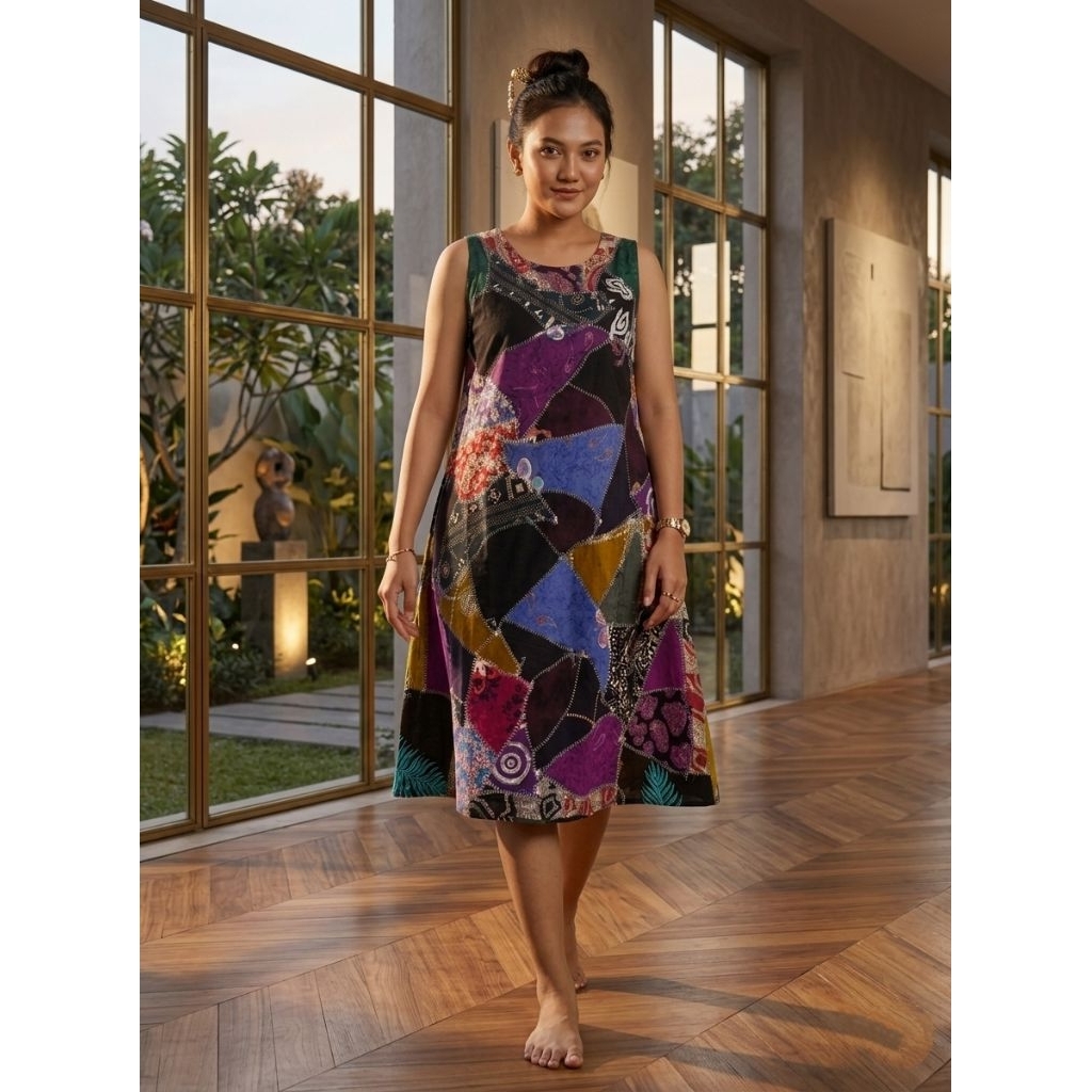 Daster Yukensi perca batik daster Bali daster tanpa lengan
