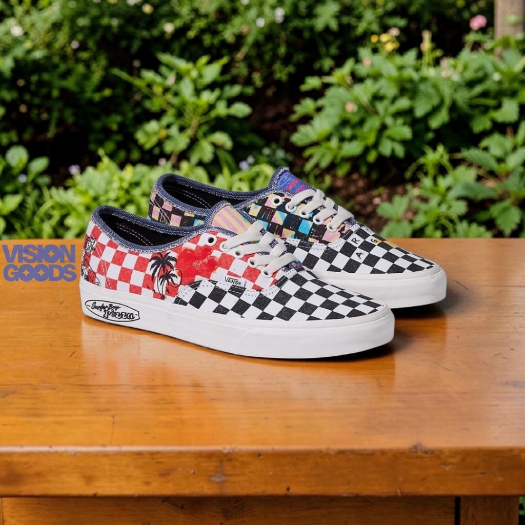 SALE Sepatu Pria Wanita Stranger Things X Authentic Style 44 DX Checkerboard Multicolor