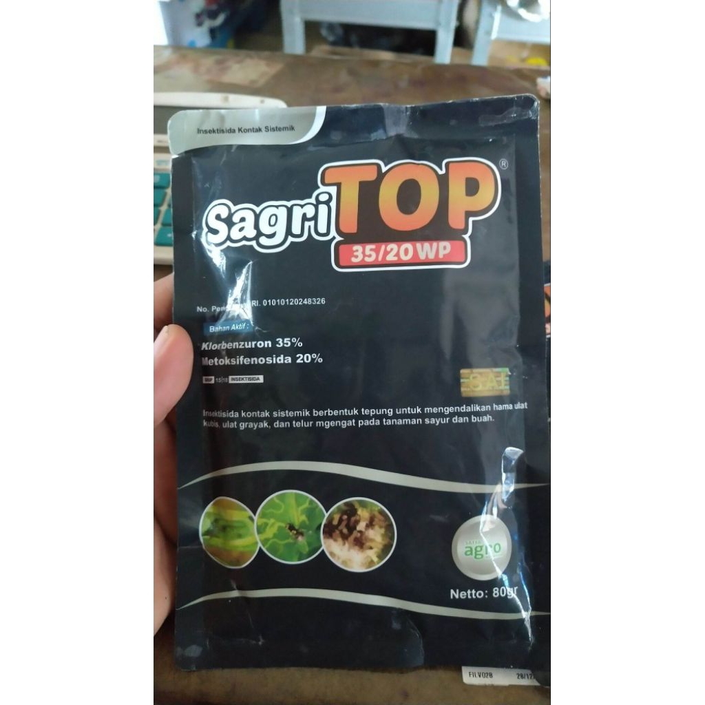 Insektisida Sagri Top 80grm pembasmi hama ulat grayak