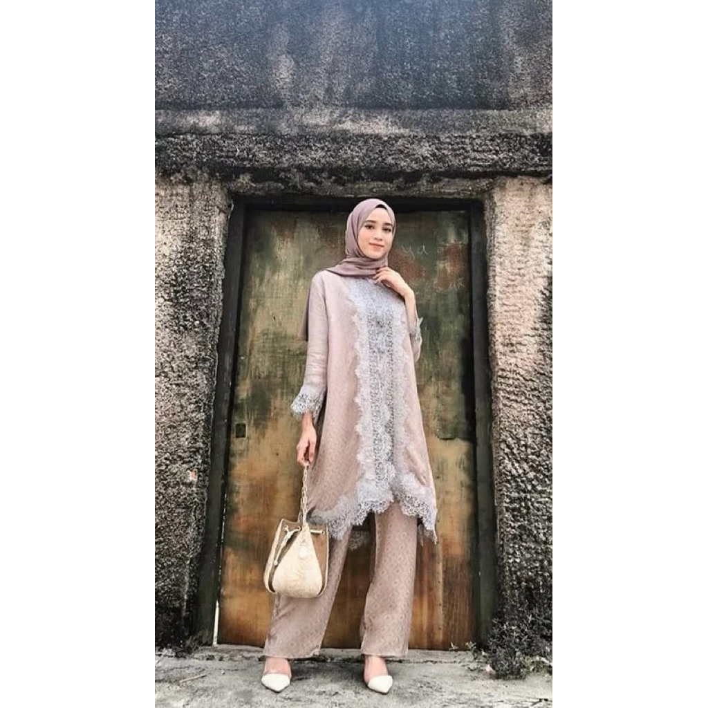 setelan kulot viscose lace ploved