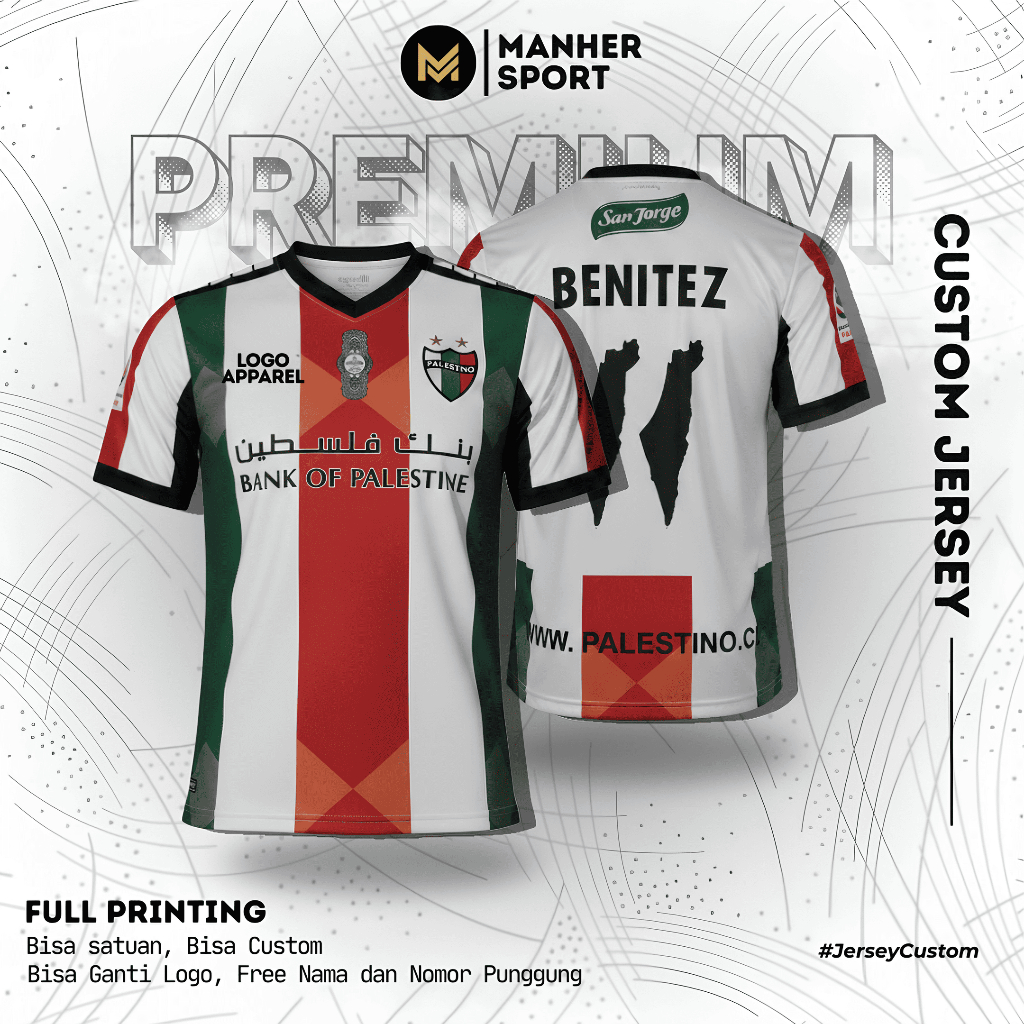 JERSEY DEPORTIVO PALESTINO 2021 FULL PRINTING PREMIUM