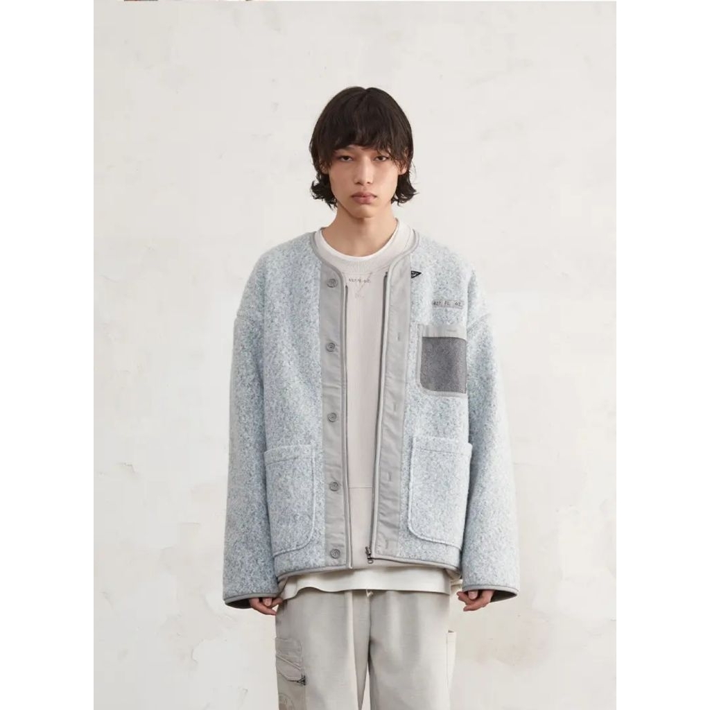 POPMART Hirono Living Wild – Poem Lamb Fleece Coat (Ice Blue / White) PM929