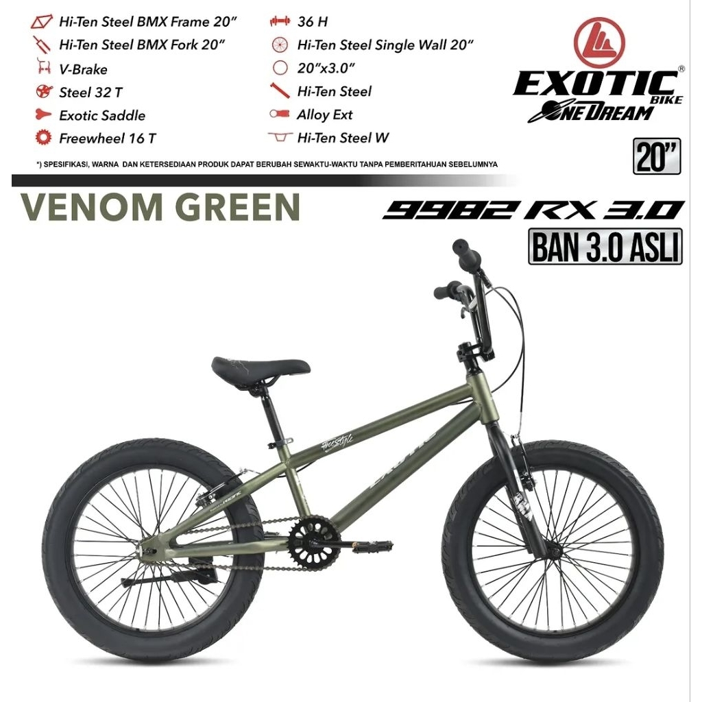 SEPEDA BMX EXOTIC 20 9982 RX 3.0 KJN