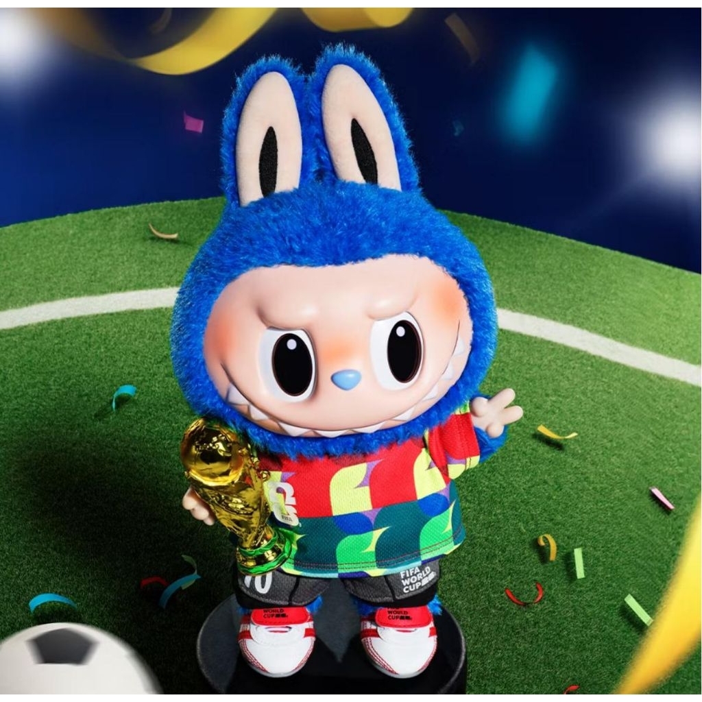POP MART ORIGINAL The Monsters x FIFA Series - Catch The Win Vinyl Plush Doll Labubu