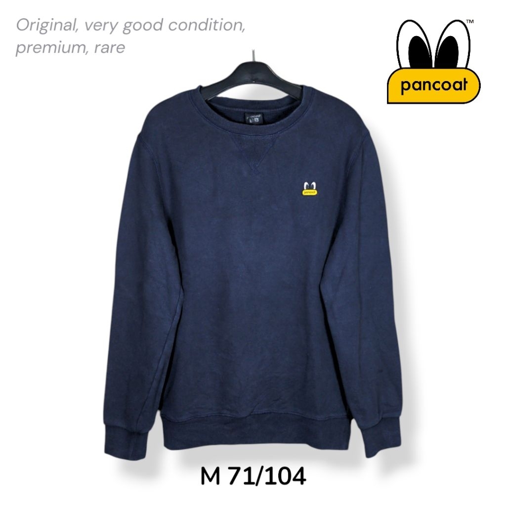 Pancoat Sweater Hangat Casual Crewneck Sweatshirt Size M Warna Navy Blue