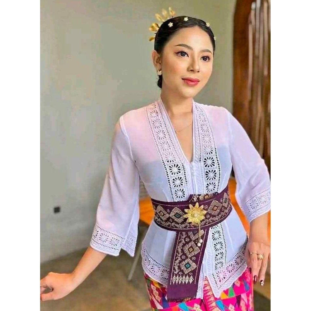 KEBAYA BORDIR NEW SIMPLE PUTIH KEBAYA JADI WANITA ATASAN WANITA