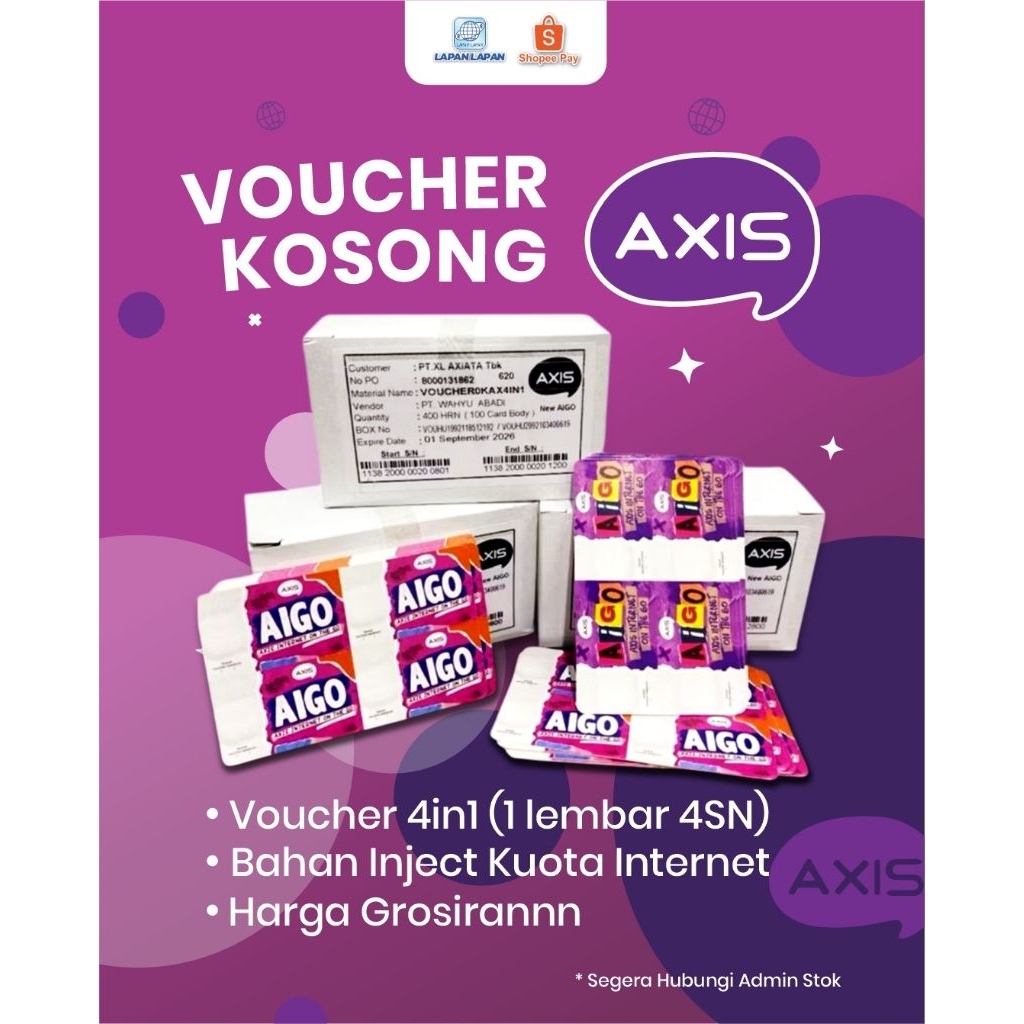 VOUCHER KOSONG AXIS BOX 400SN