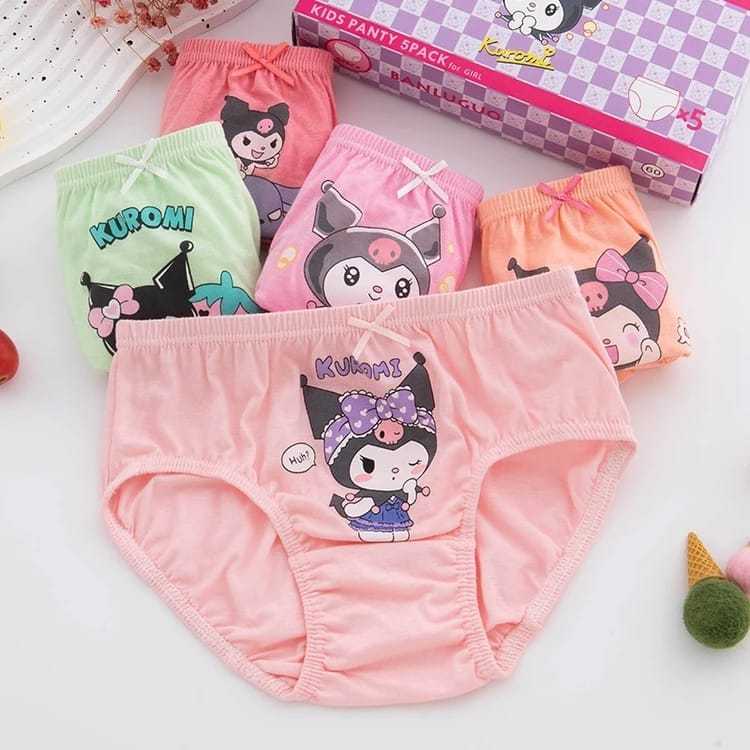 3 Pcs 6 Pcs & 12 Pcs CD Anak Cewek | Celana Dalam Anak Perempuan Usia 1-8th Motif CD Anak Cewek Katu