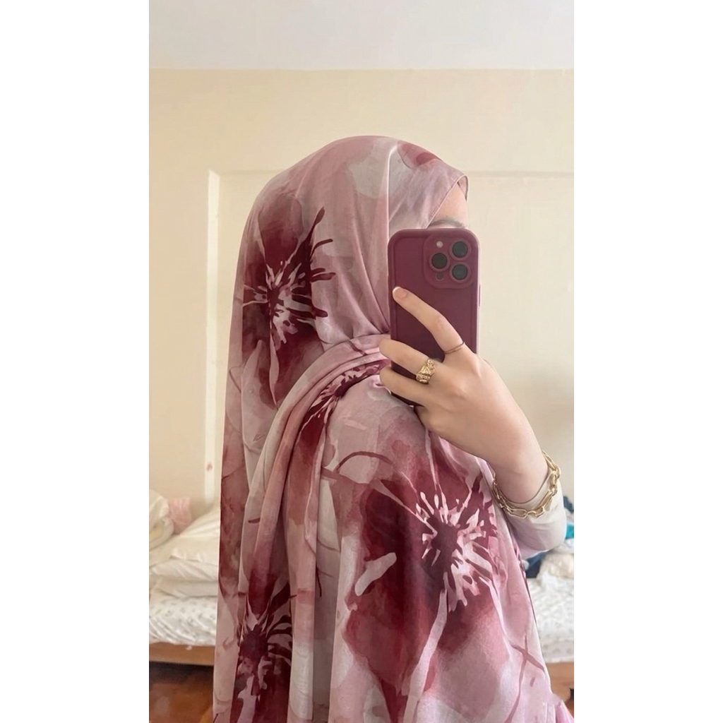 Mona Hijab Pashmina printed Pattern - pashmina ceruty adiva,pashmina printed