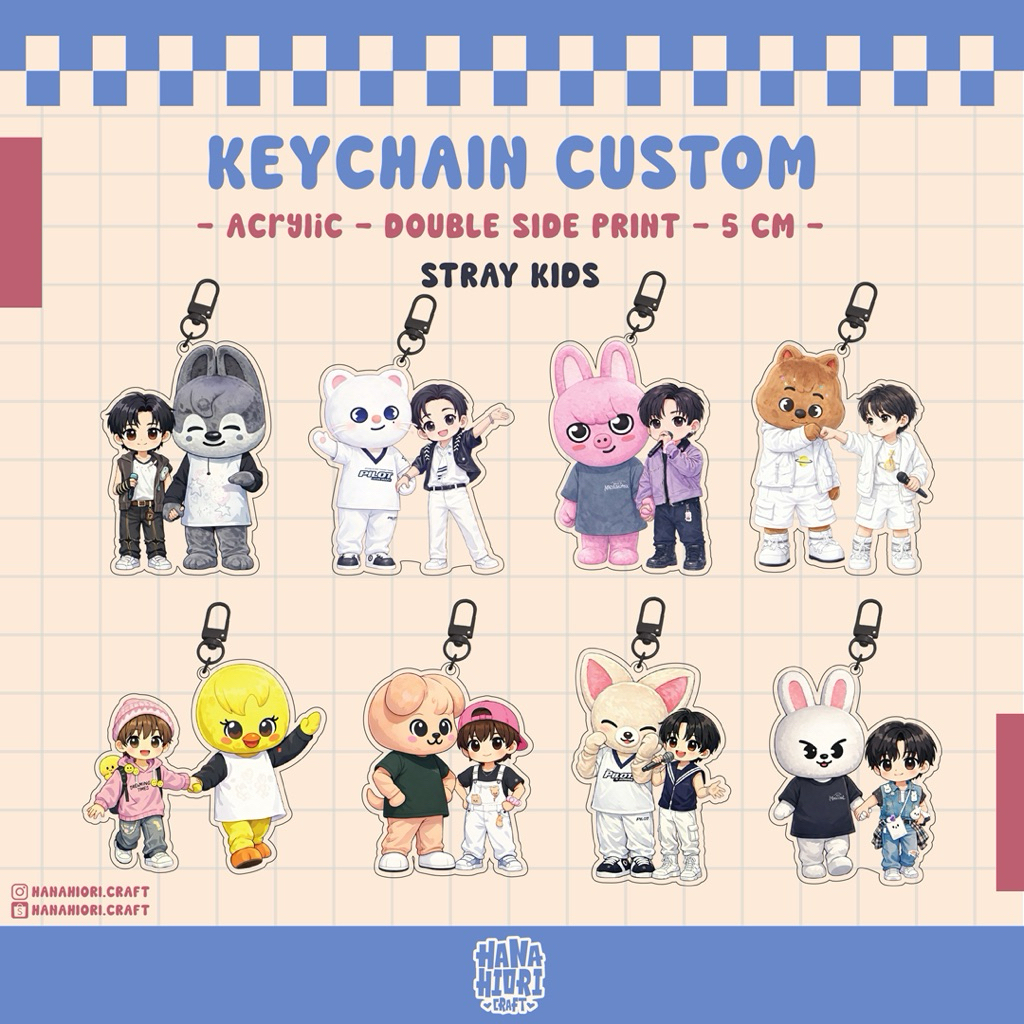 Gantungan kunci StrayKids with SKZoo