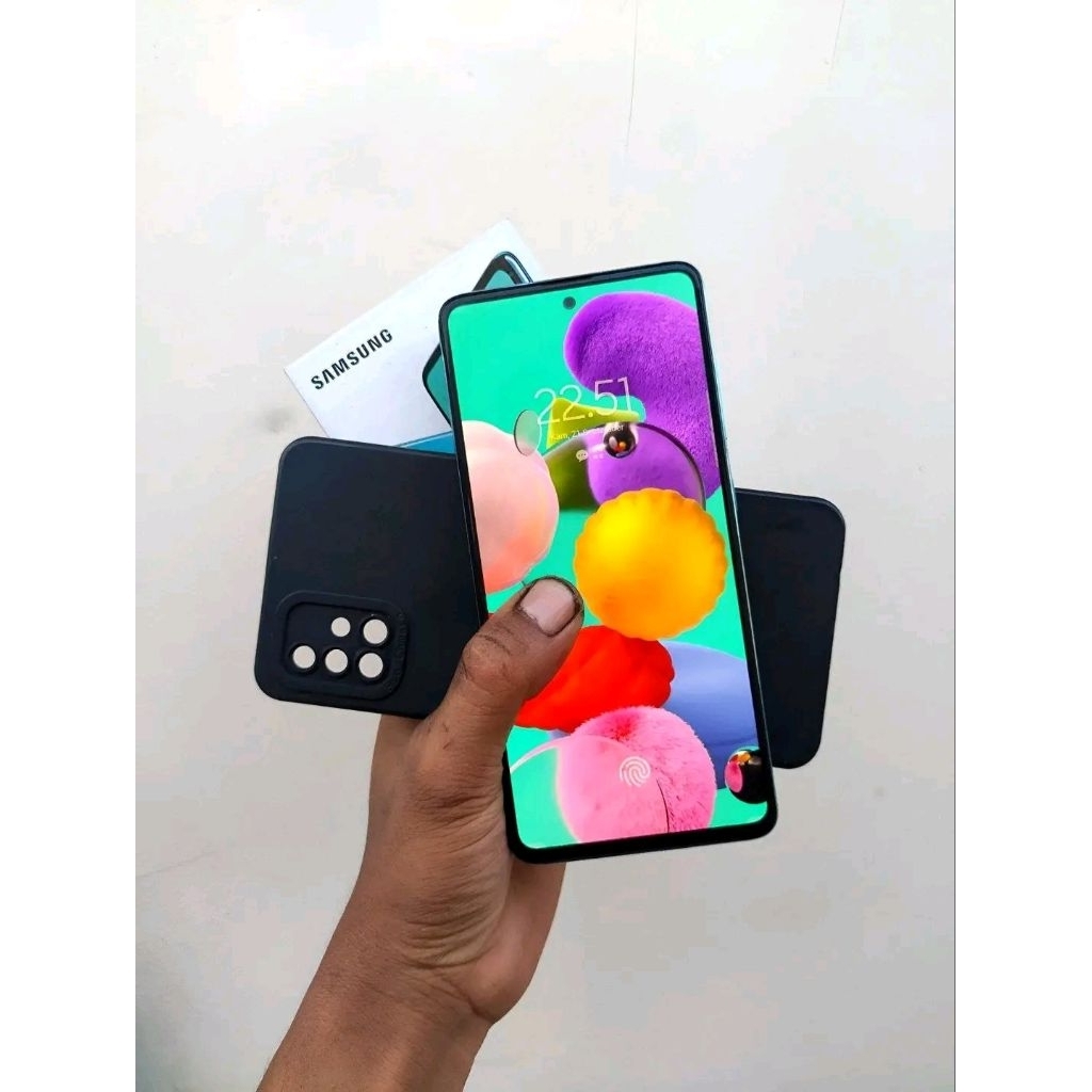 Samsung A51 ram 6/128 Fulset Mulus Lcd Ori finger on, no minus
