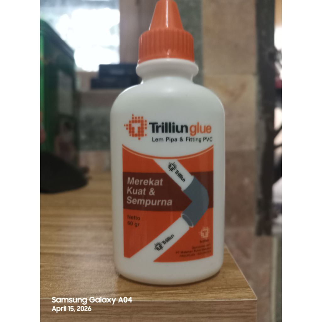 Lem Pipa PVC Trilliun 60gr | Lem pvc botol | Perekat Pipa PVC Kuat