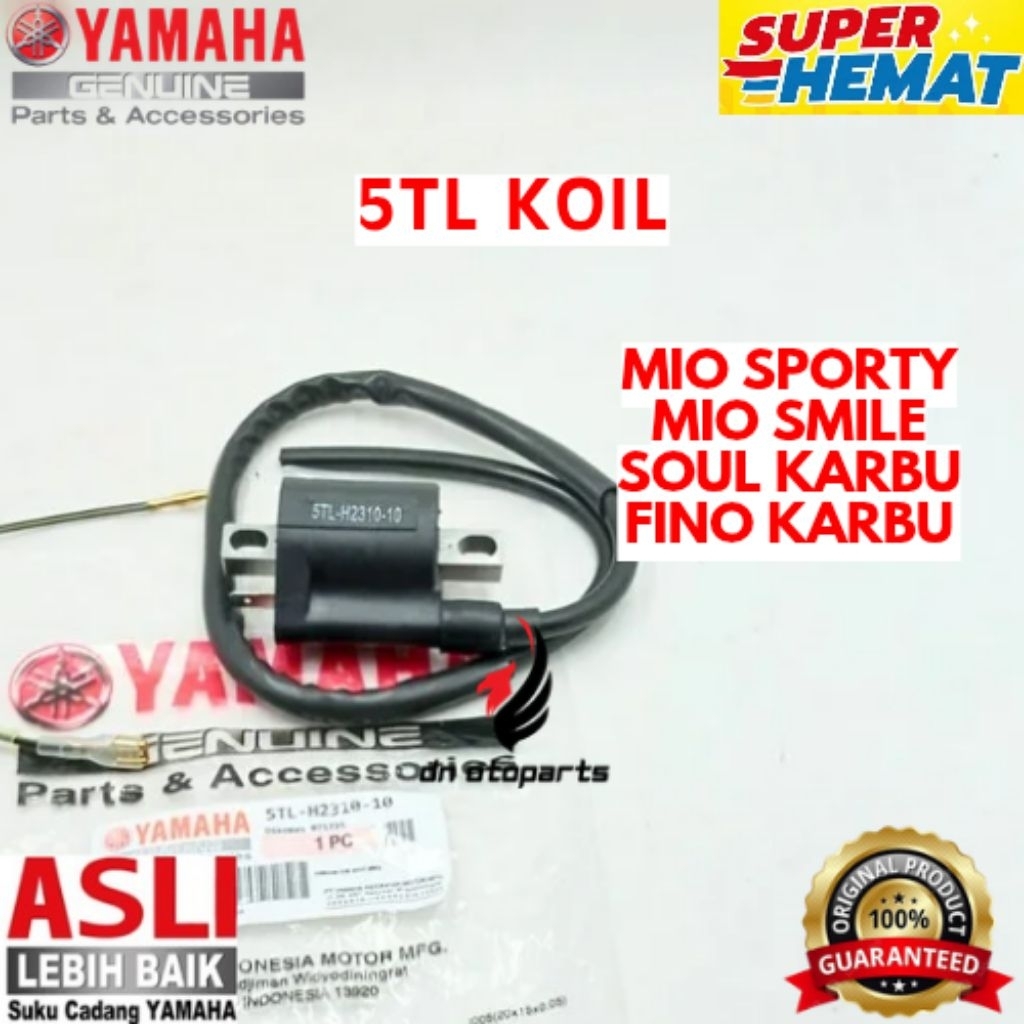 KOIL ORIGINAL YAMAHA KODE 5TL KOIL MIO SPORTY, KOIL MIO SMILE, KOIL SOUL KARBU, KOIL FINO KARBU





