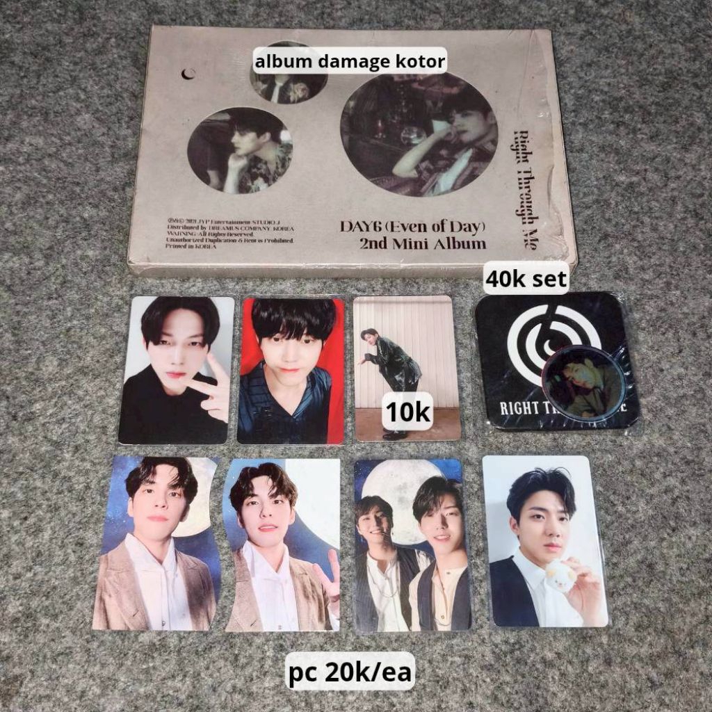 [WAJIB CO BUNGKUS] SALE DAY6 album only rtm right through me negentropy gluon youngk dowoon wonpil p