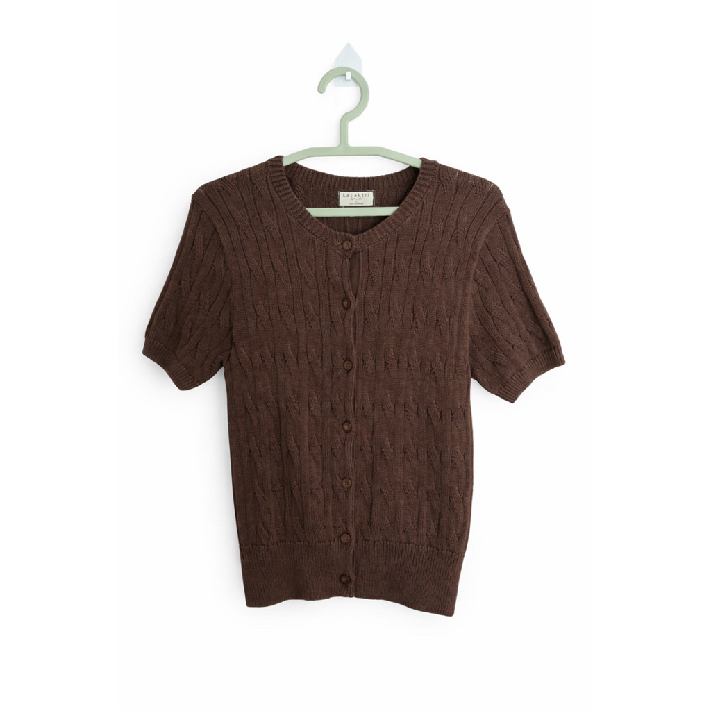 karakiri carol cable knit cardigan