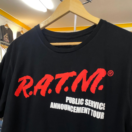 Kaos RATM Public Service Announcement Tour - Rage Against the Machine Band Tshirt Katun Kombed 30s C