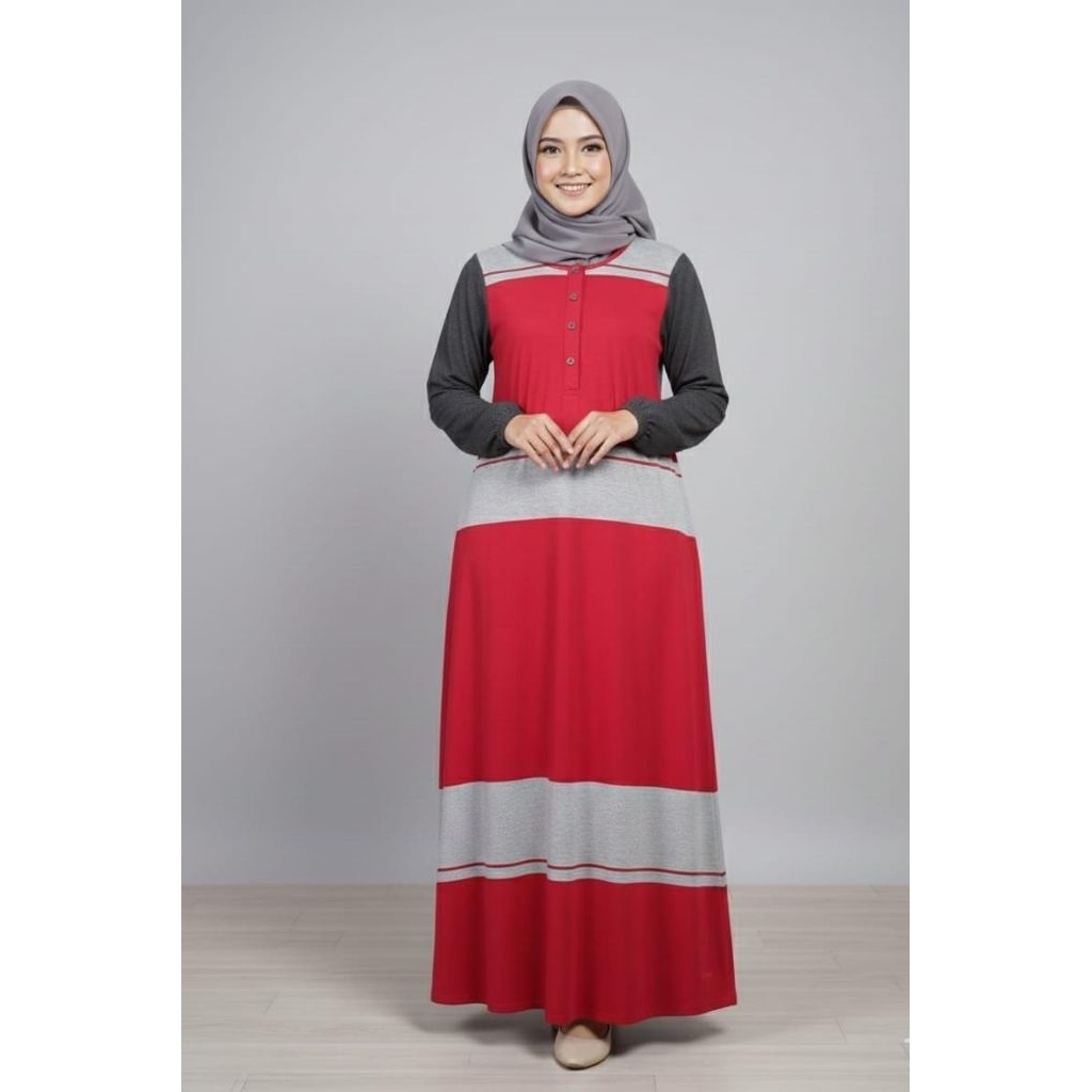 CLEARED SALE Gamis kaos Oka oke / Gamis Kaos Dewasa/ gamis Oka oke
