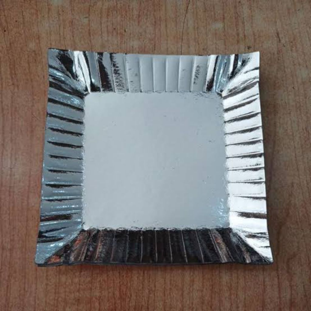 (10 pcs) Piring Kertas Ulang Tahun Kotak Kue, lepek Snack/piring kertas