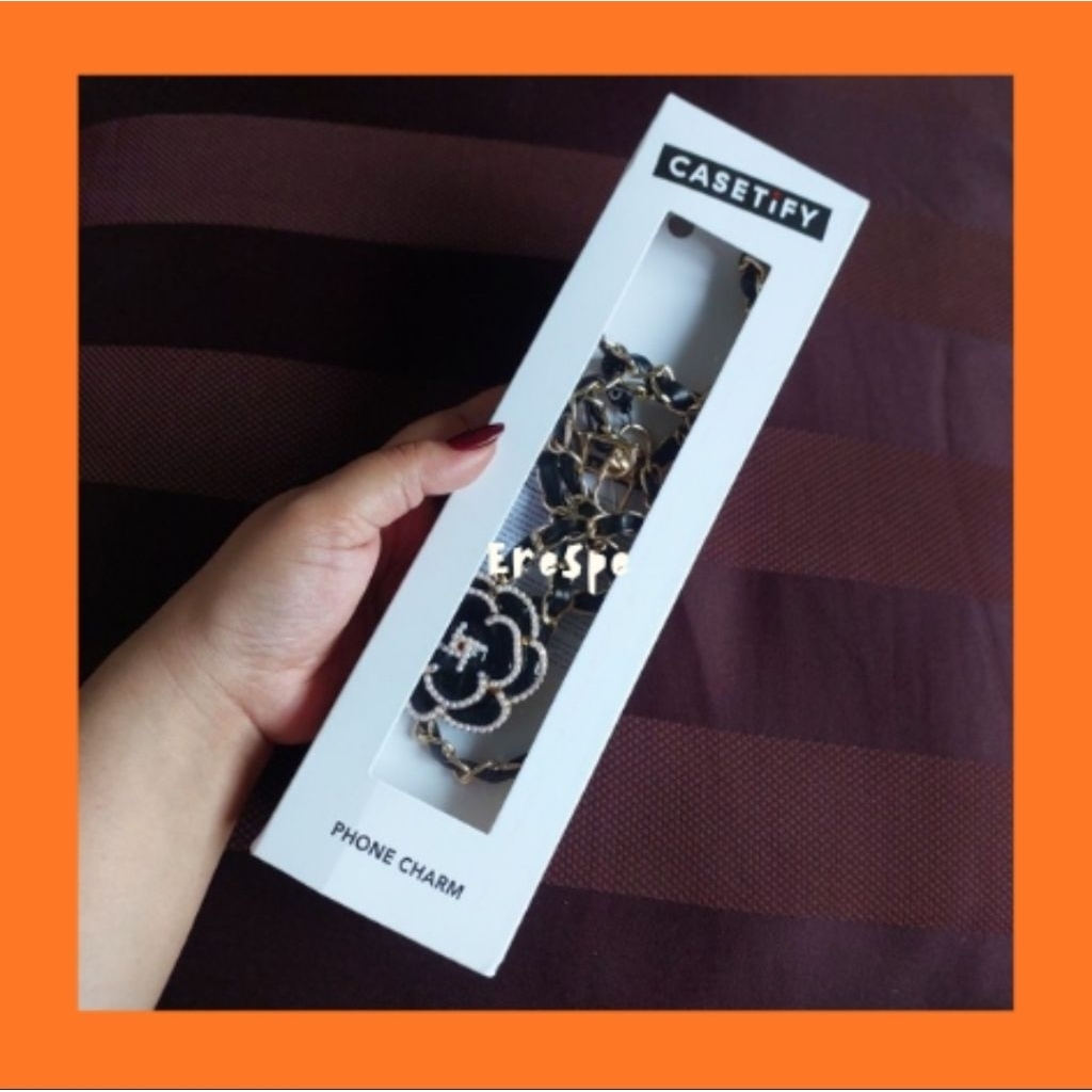 Casetify Phone Lanyard Women's Long Leather Woven Metal Chain, Phone Lanyard