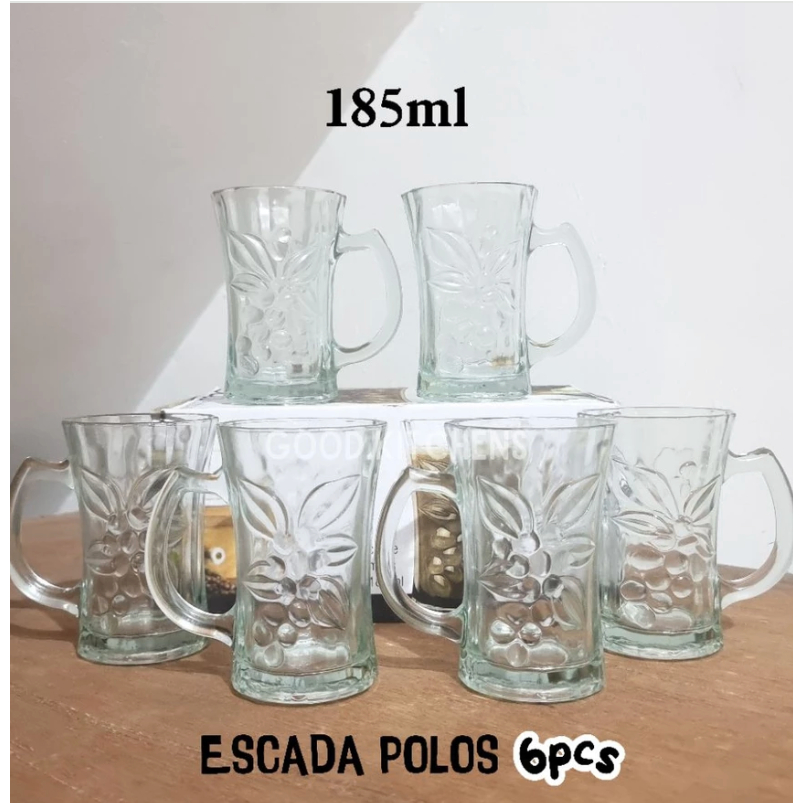 GELAS KACA GELAS MINUM GELAS GAGANG GELAS KOPI GELAS SOUVENIR GELAS ESCADA POLOS KADO