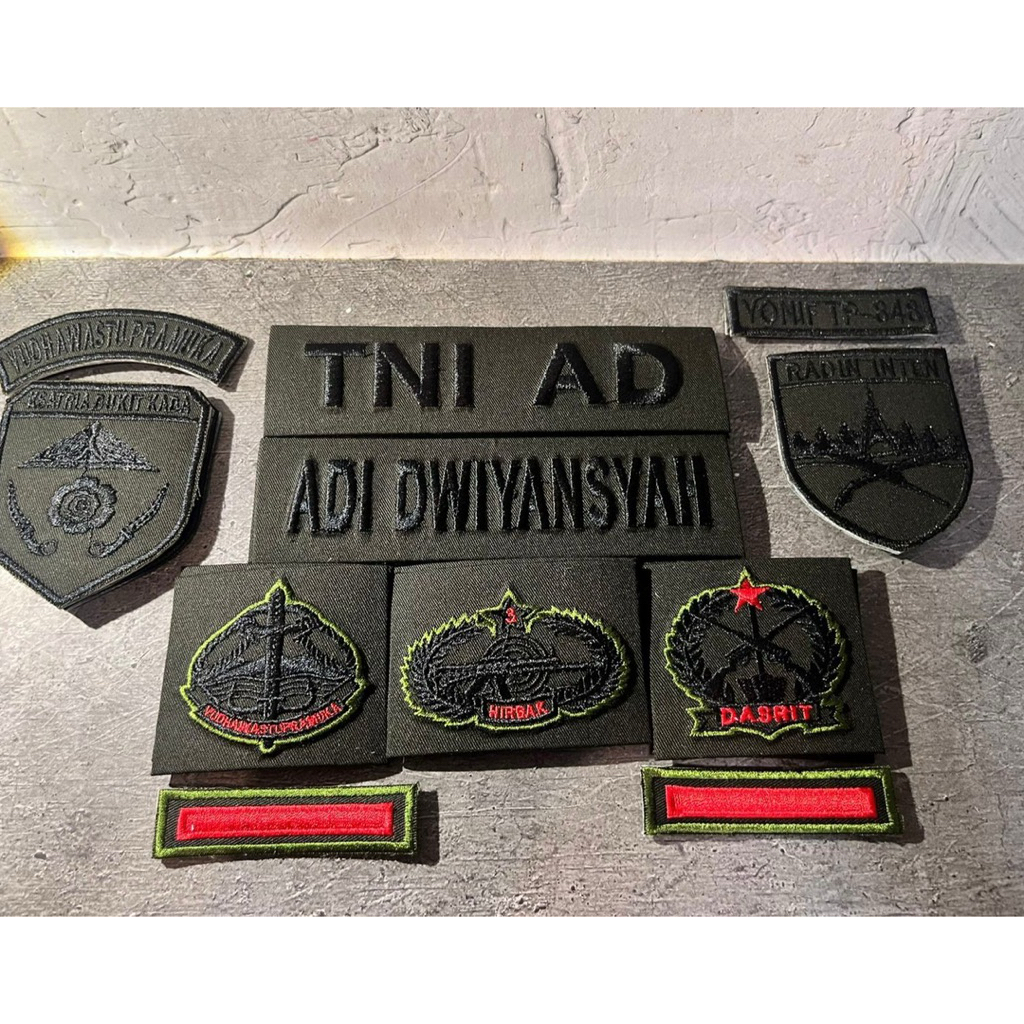 [MIKA] Atribut TNI CUSTOM papan nama TNI PDL MALVINAS
