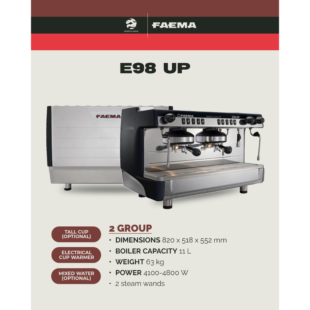 FAEMA E98 UP | Mesin Kopi - Mesin Espresso