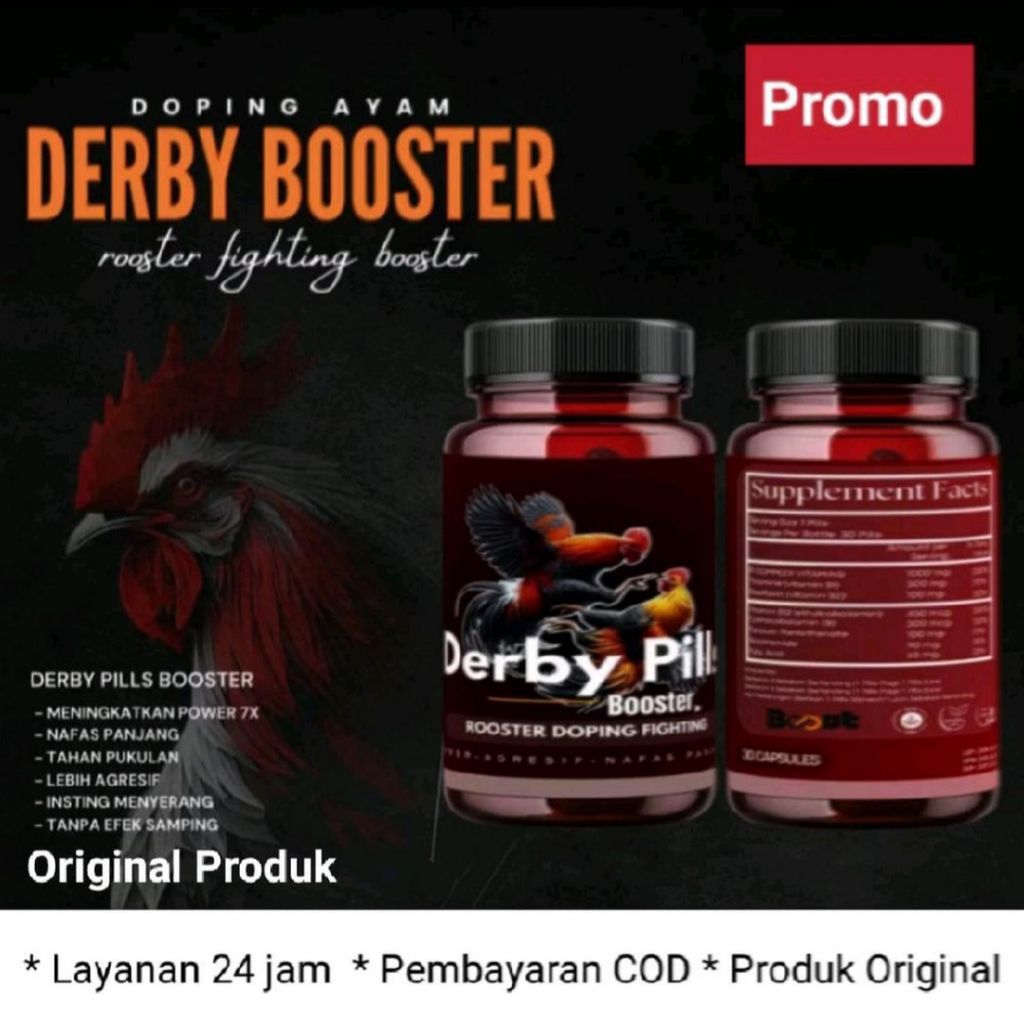 DERBY PILLS BOOSTER Doping Ayam Petarung Peningkat Power Stamina