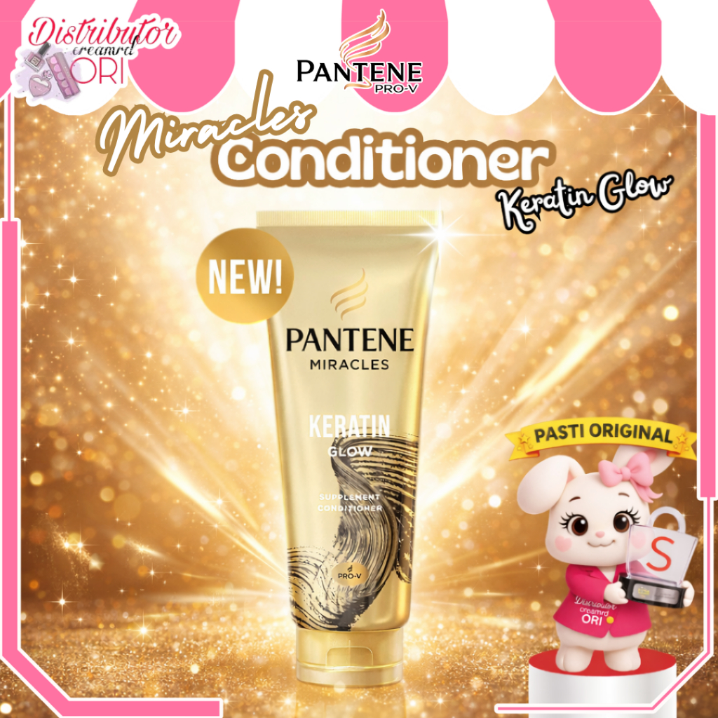 Pantene Conditioner Miracles Keratin Glow Daily Hair Supplement 150ml | Distributor Cream Ori