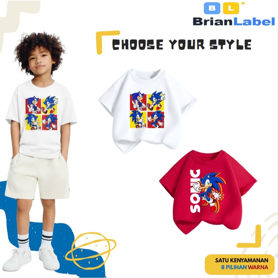 [Harga Grosir] Kaos Anak Premium: Distro Series Cotton Combed 24s