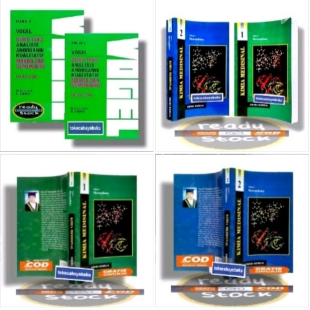 KIMIA MEDISINAL , BUKU TEKS ANALISIS ANORGANIK KUALITATIF MAKRO dan SEMIMIKRO VOGEL ,Bebas Pilih