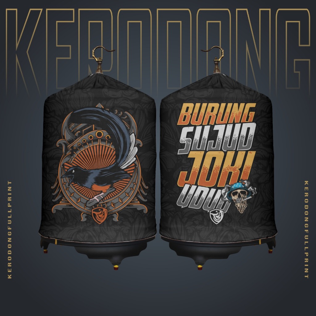 KERODONG FULL PRINTING SANGKAR MURAI QUOTES SERIES BURUNG SUJUD BAHAN PE PREMIUM SUBLIME RESLETING K