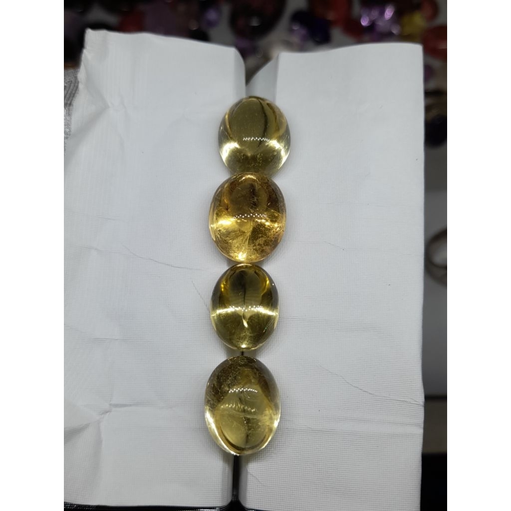 4pcs kecubung kuning natural kalimantan