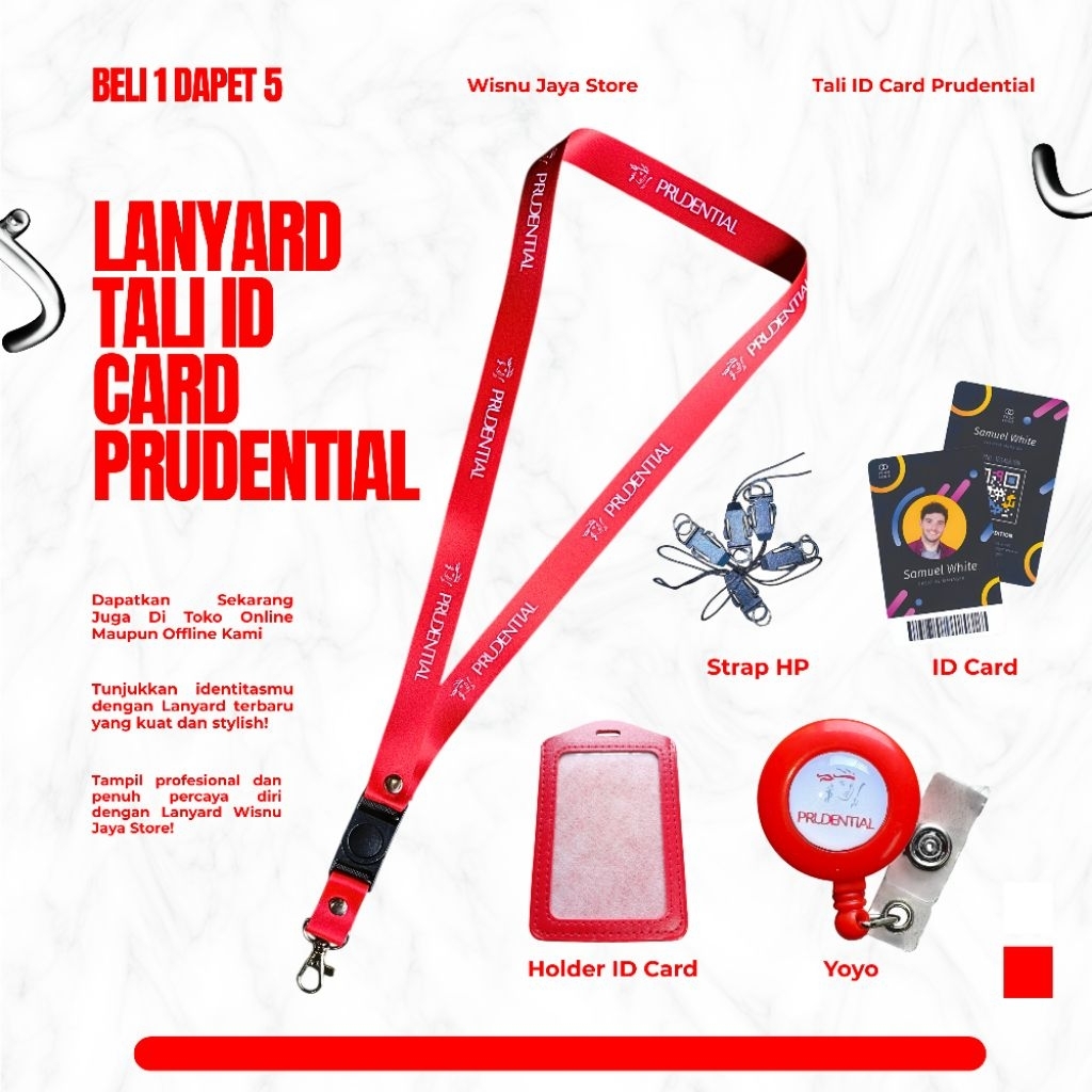 LANYARD PRUDENTIAL / SATU SET LANYARD PRUDENTIAL TERMURAH