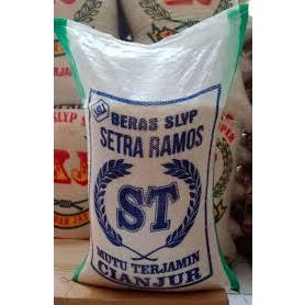 SETRA RAMOS Beras Ramos Ciherang Tekstur Pulen 25Kg Asal Cianjur Takaran Air Sedang