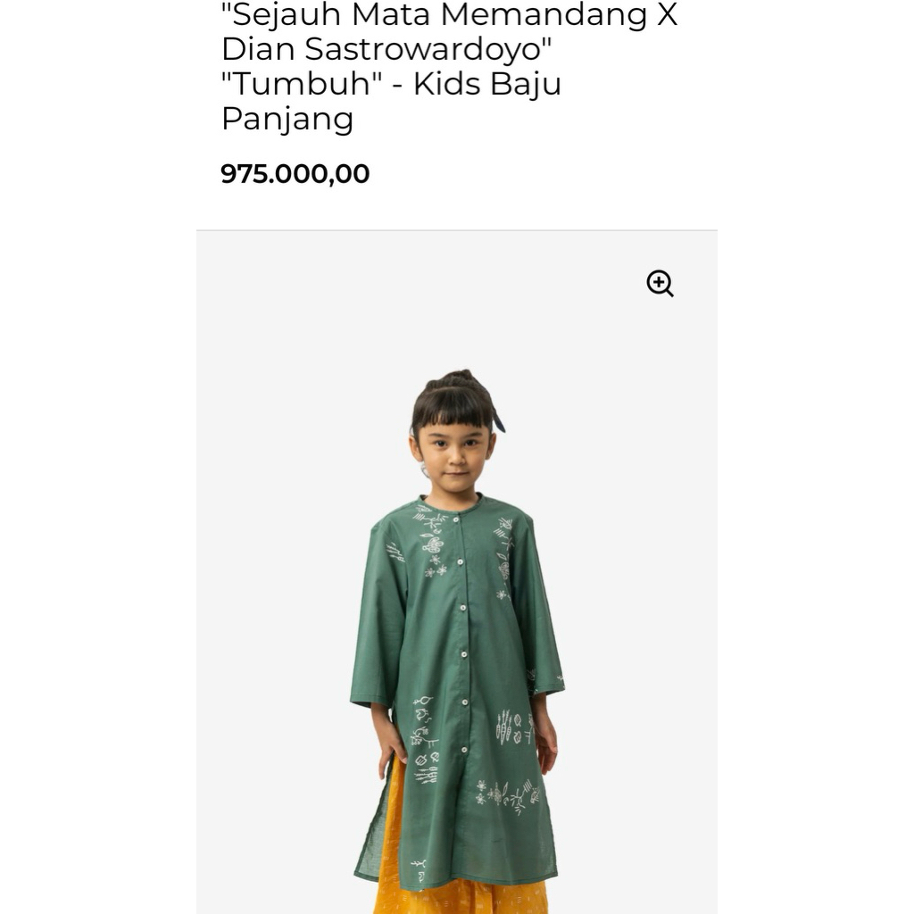 [TIDAK BARU] DRESS ANAK Sejauh Mata Memandang X Dian Sastrowardoyo" "Tumbuh" - Kids Baju Panjang