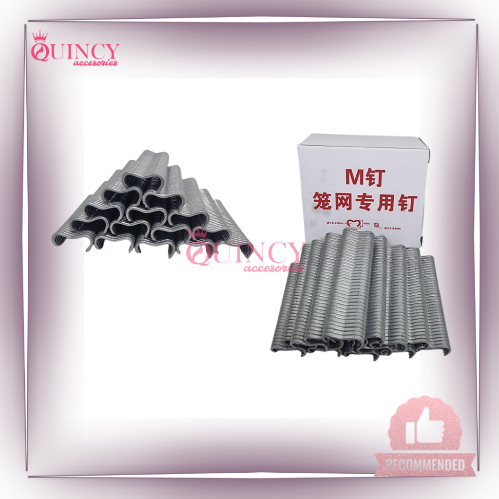M- Ring Staples / Isi Staples Tang Rakit Kandang Baterai Galvanis
