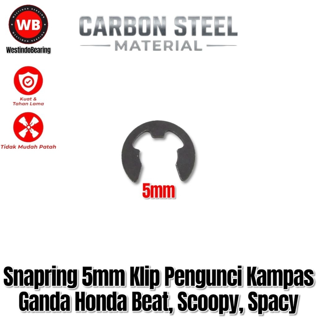 Snapring 5mm Klip Pengunci Kampas Ganda Honda Beat Scoopy Spacy
