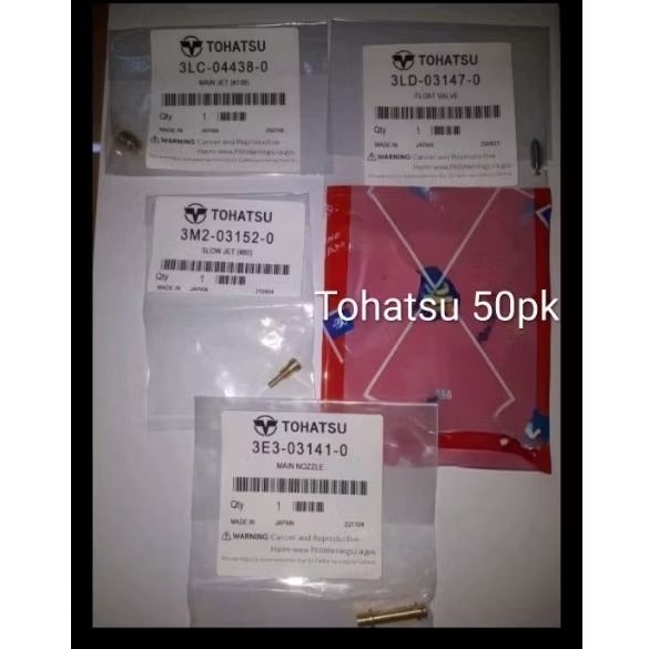 Sparepart mesin Tohatsu 50pk. Asli.