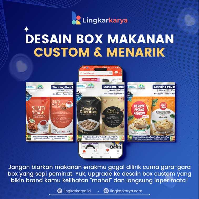 Desain Box Makanan Custom & Menarik