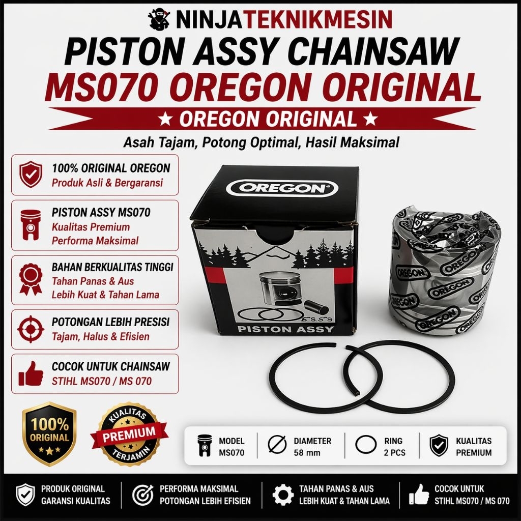 Oregon Piston Assy Chainsaw Ms070 Ori