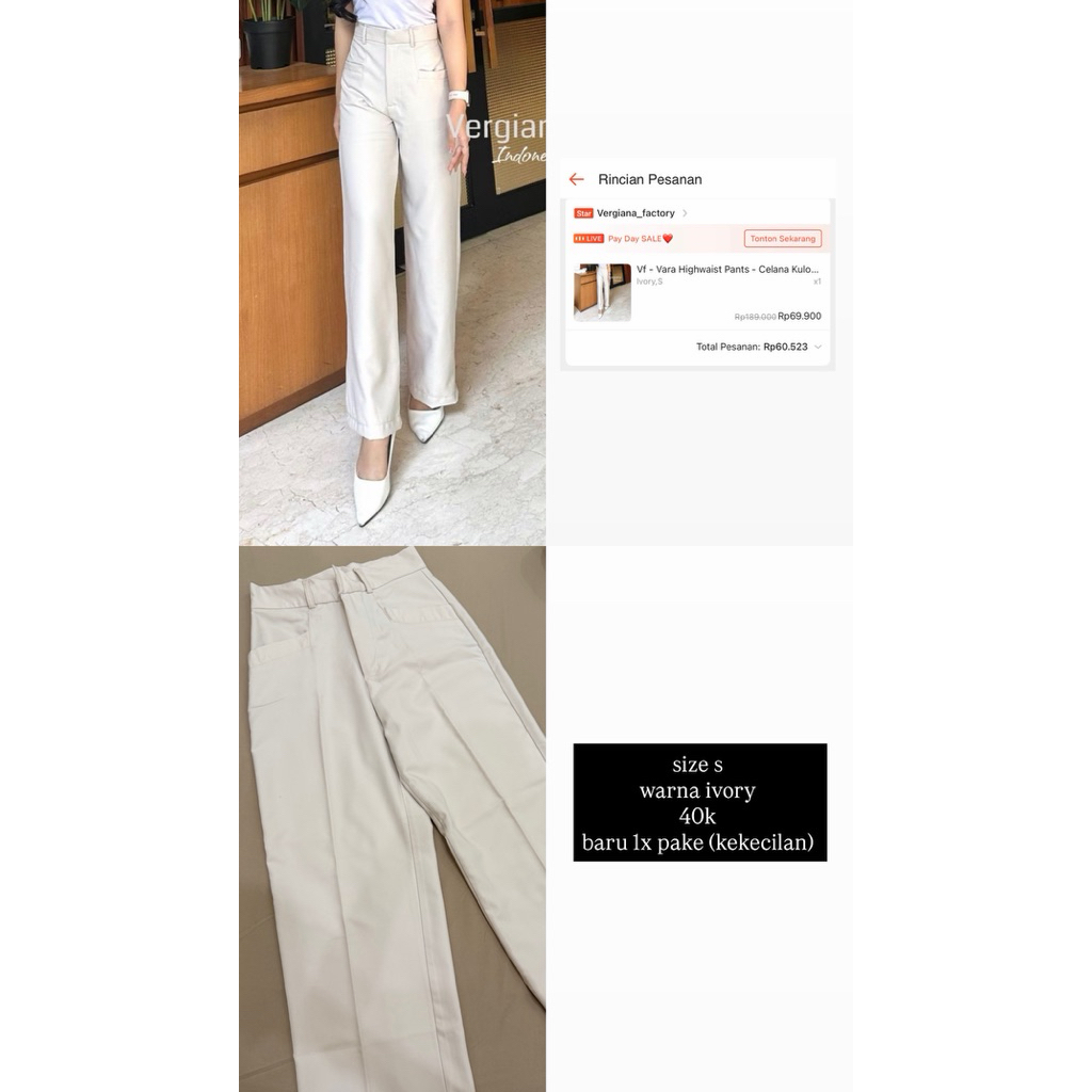 preloved celana ivory
